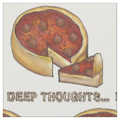 Tief Gedanken Deep Dish Pepperoni Pizza Feinschmec Stoff (Nahaufnahme)