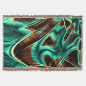 Tief gedrehte Bänder, Aquamarine und Coffeesoves Decke (Vorderseite)