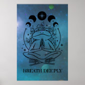 Tief gehender Yoga Frog Poster (Vorne)