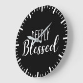 Tief gesegnet, der Glaubenserfolg Motivierend Große Wanduhr (Winkel)