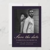 Tief gewalttätiges Foto Hochzeit rettet das Datum Save The Date (Vorderseite)