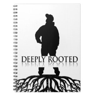 Tief gewurzelt notizblock