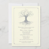 Tief gewurzelte Silbertaufe Einladung (Vorderseite)