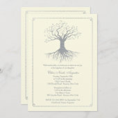 Tief gewurzelte Silbertaufe Einladung (Vorne/Hinten)