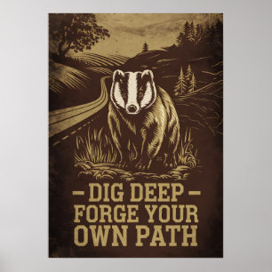Tief graben, deinen eigenen Weg schmieden – Vintag Poster