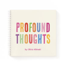 Tief greifende Gedanken Farbiges Notebook