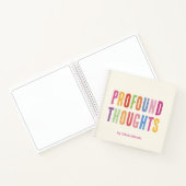 Tief greifende Gedanken Farbiges Notebook Notizblock (Innenseite)