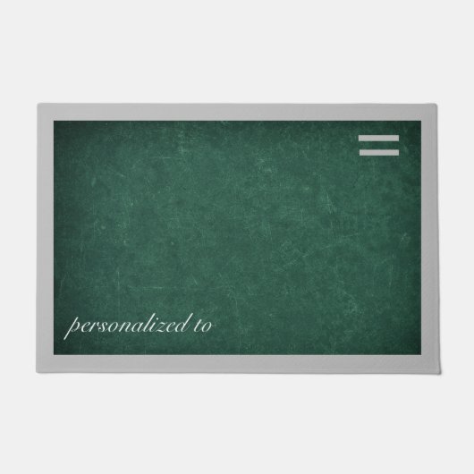 Tief grün mit grauem Grenzgebrauch Fußmatte (Vorderseite)