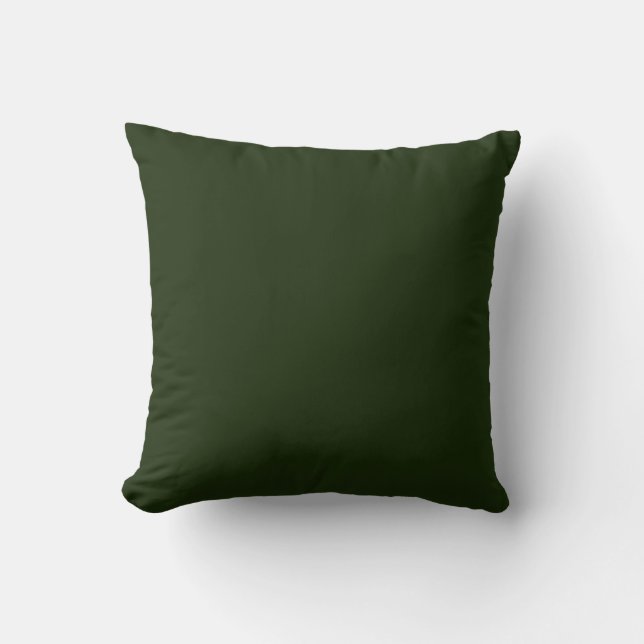 Tief grüne, feste Farbe Kissen (Vorderseite)