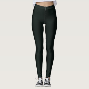 Tief grüne, Schlichte Farbe Leggings