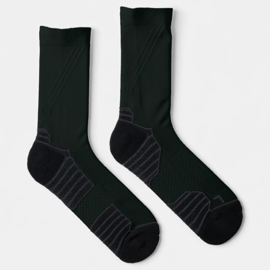 Tief grüne, Schlichte Farbe Socken (Rechts)