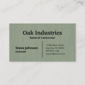 Tief grünes Holzkorn sieht Beruflich aus Visitenkarte (Rückseite)