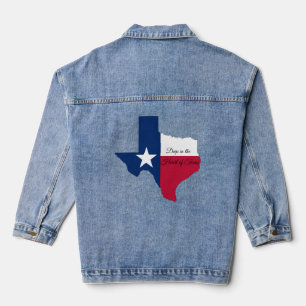 Tief im Herzen von Texas Flagge Denim Jacket Jeansjacke