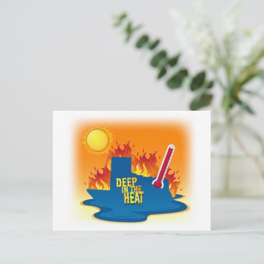 Tief im T - Shirt von Texas Postkarte (Stehend Vorderseite)