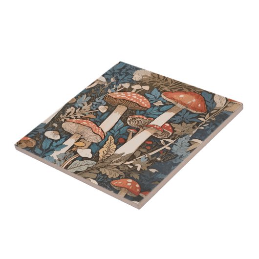 Tief im Wald Pilze. Fliese (Seite)