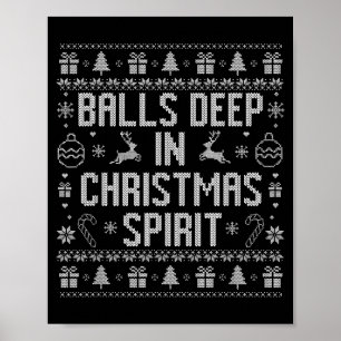 Tief im Weihnachts-Srit-Paar passendes Weihnachten Poster