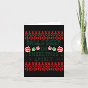 Tief im Weihnachts-Srit passende hässliche Paare Karte