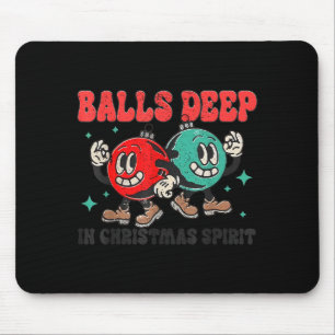 Tief im Weihnachtsgeist Weihnachten Humorvoll Fest Mousepad