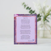 Tief in deinem Gedicht Postkarte (Stehend Vorderseite)