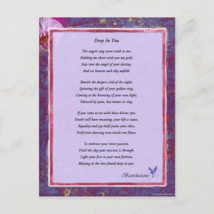 Tief in deinem Gedicht Postkarte