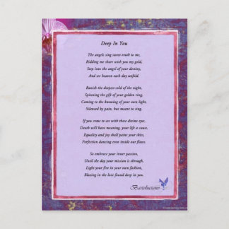 Tief in deinem Gedicht Postkarte