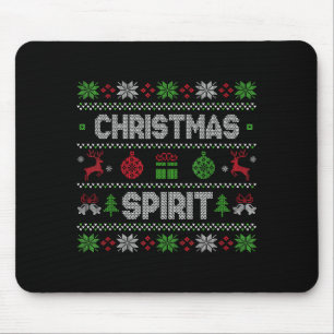 Tief in den Weihnachtspullovern passende Paare Mousepad