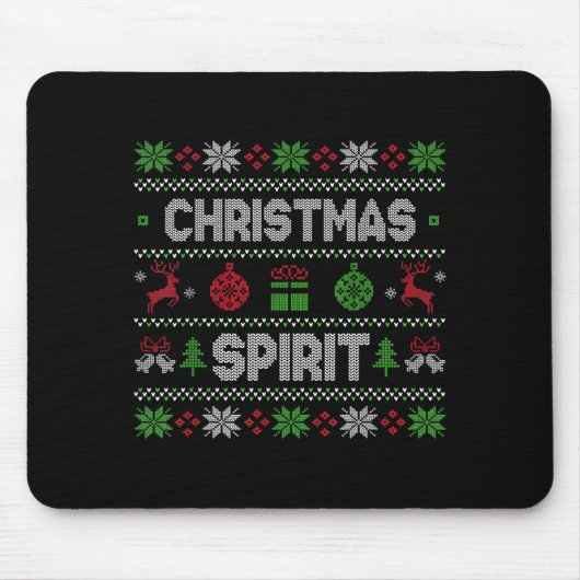 Tief in den Weihnachtspullovern passende Paare Mousepad (Vorne)