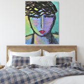 Tief in Gedanken Abstrakte Acrylmalerei Leinwanddruck (Insitu (Schlafzimmer))
