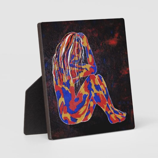 tief in Gedanken Fotoplatte (Vorderseite)