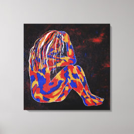 tief in Gedanken Leinwanddruck