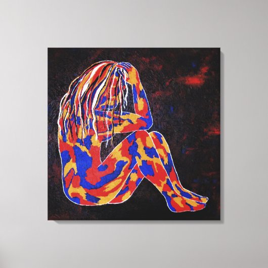 tief in Gedanken Leinwanddruck (Vorderseite)