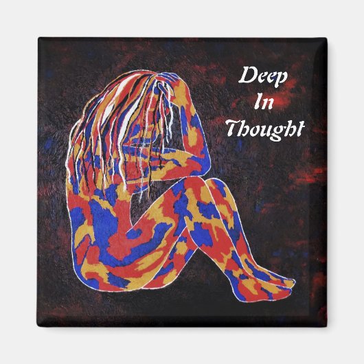 tief in Gedanken Magnet (Vorne)