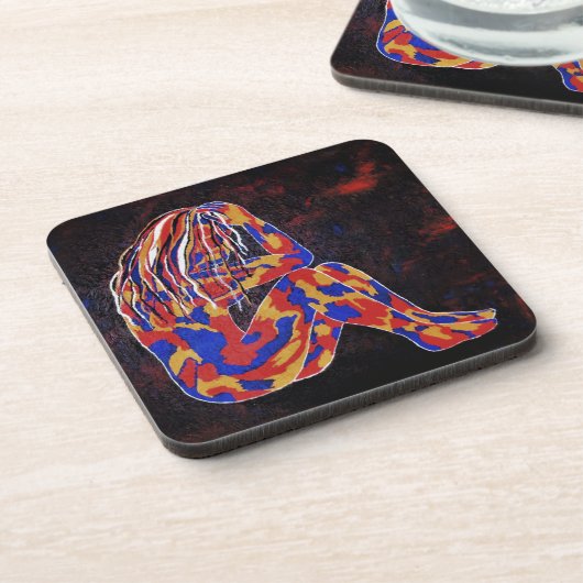 tief in Gedanken Untersetzer (Linke Seite)