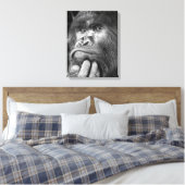 Tief in Graugatsche Canvas Print Leinwanddruck (Insitu (Schlafzimmer))
