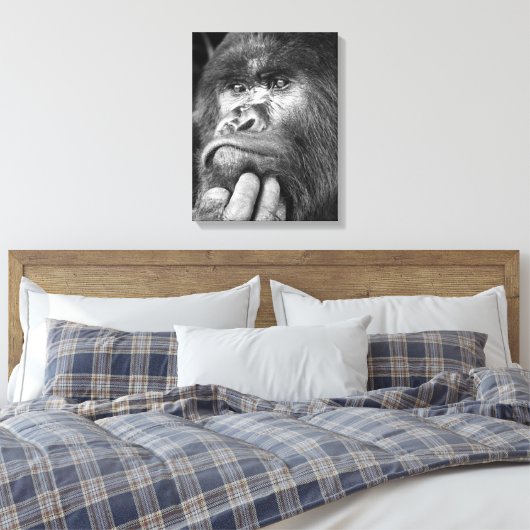Tief in Graugatsche Canvas Print Leinwanddruck (Insitu (Schlafzimmer))