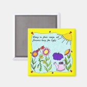 Tief in ihrem Roots Square Magnet (Vorderseite/Rückseite)