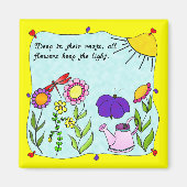 Tief in ihrem Roots Square Magnet (Vorne)