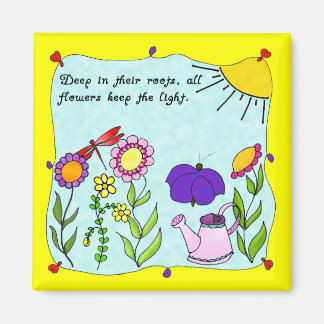 Tief in ihrem Roots Square Magnet