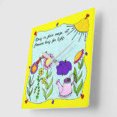 Tief in ihrer Roots Square Uhr (Winkel)