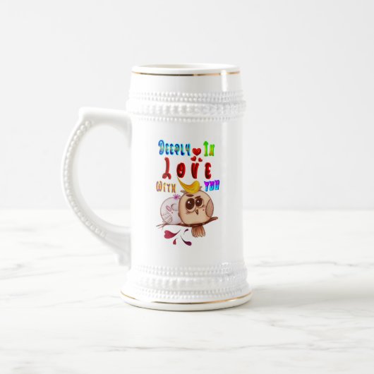 tief in Liebe mit Ihnen Bierglas (Links)