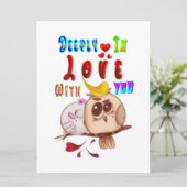 tief in Liebe mit Ihnen Karte (Stehend Vorderseite)
