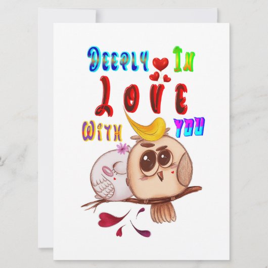 tief in Liebe mit Ihnen Karte (Vorderseite)