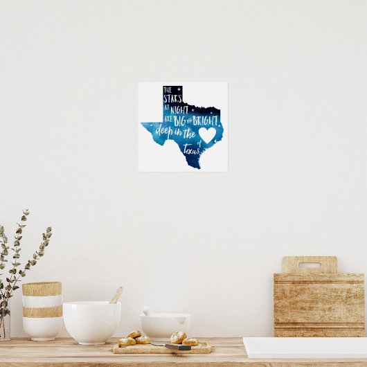 tief in The Heart of TX Harvey print Poster (Küche)