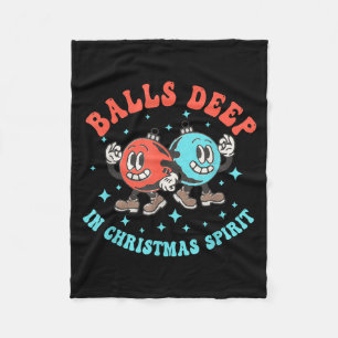 Tief in Weihnachts-Srit Lustige Weihnachts-Sprüche Fleecedecke