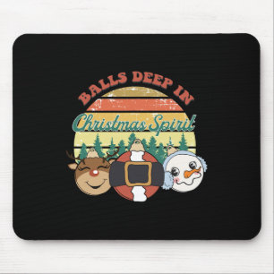 Tief in Weihnachtsstimmung Weihnachten Vintage Wei Mousepad