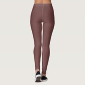 Tief Kaffee Farbe Einfarbig Leggings (Rückseite)