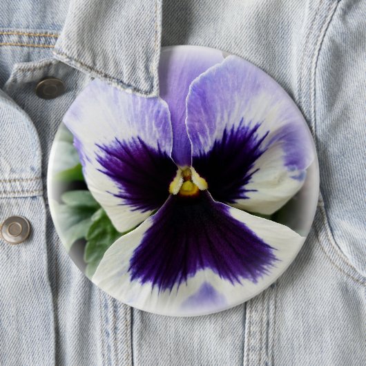 tief lila auf weiße Pansie Button (Beispiel)