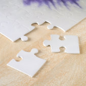 tief lila auf weiße Pansie Puzzle (Seite)