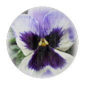 tief lila auf weiße Pansie Schneidebrett (Vorderseite)
