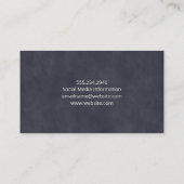 Tief Lila blaue Textur Visitenkarte (Rückseite)